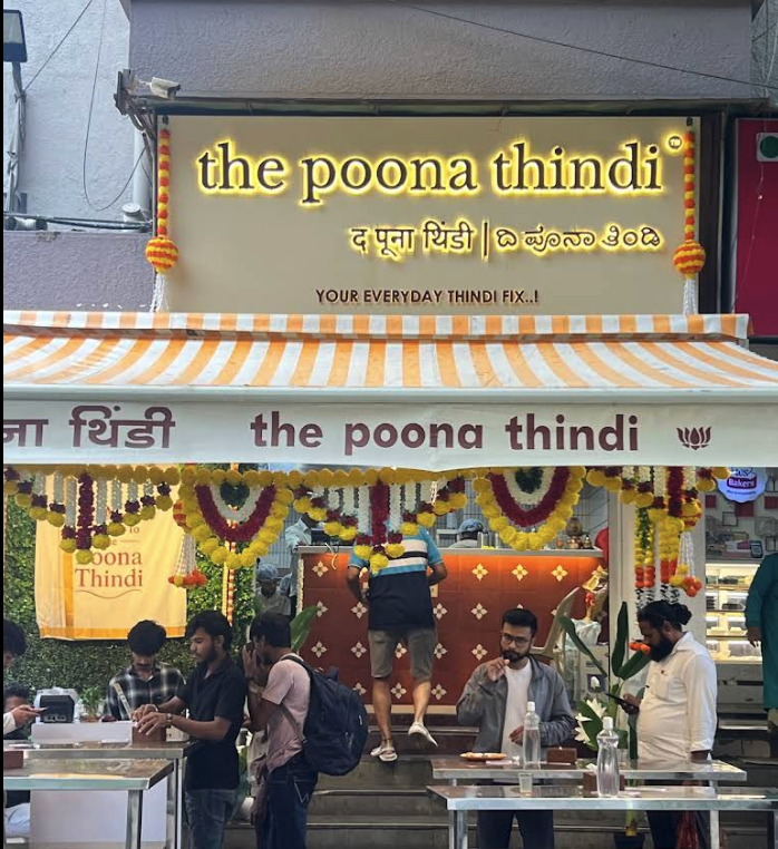 The Poona Thindi decorated for its opening